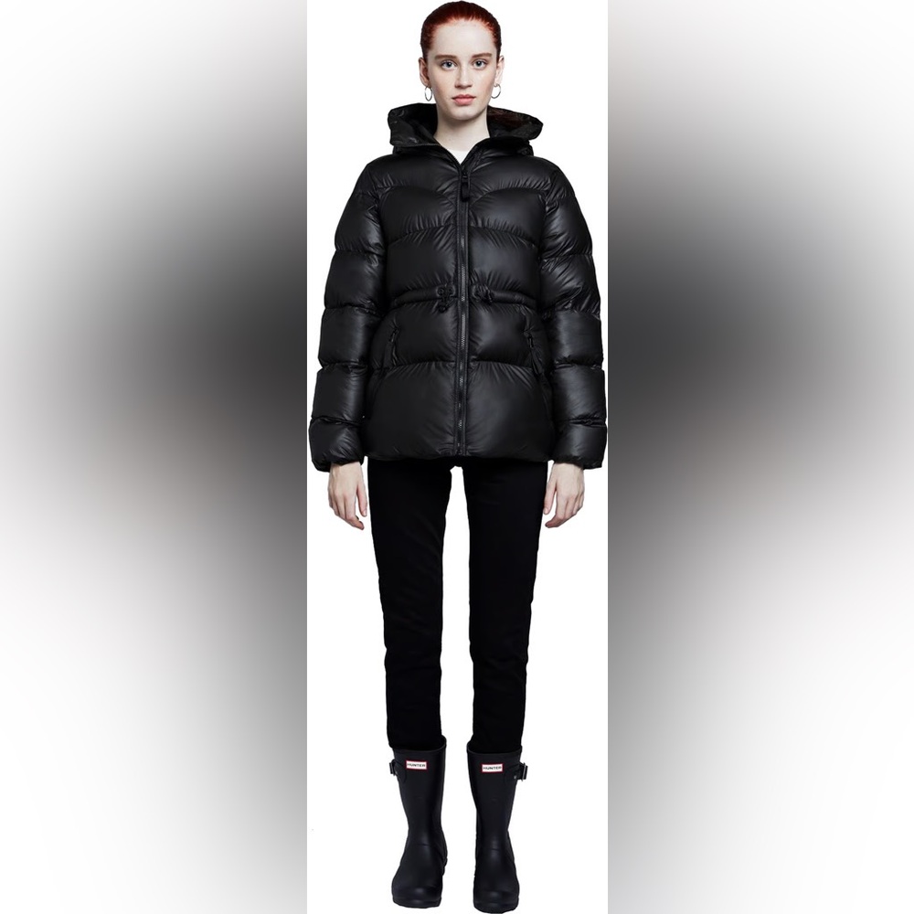 Hunter A-Line Black Winter Puffer Size S